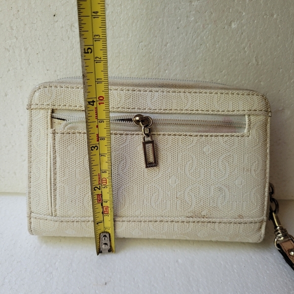 Guess Cream Wristlet with Gold Accents - Picture 3 of 5